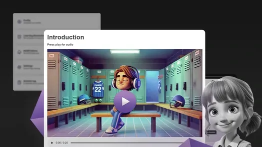 Promotional graphic for The 4Pillars Mindset Course for Cricketers (U12), showing a cartoon-style junior cricketer next to an on-screen video-style introduction.